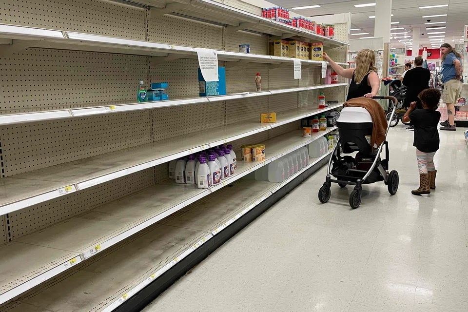 A woman shops for baby formula at Target in Annapolis, Maryland, on May 16, 2022, as a nationwide shortage of baby formula continues due to supply chain crunches.
