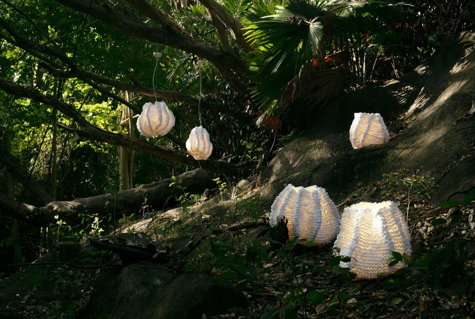 Made from zippers, Budiman Ong's Labu ("Pumpkin") lamps captures the soil and spirit of Indonesia.
