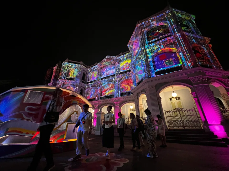 Across the Bras Basah-Bugis district, various installations evoke the sights and sounds of Singapore's past.