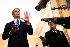 Scott Bessent’s (left) comments point to the competition between the US and China over a range of issues, with tech and artificial intelligence among the most high-profile.