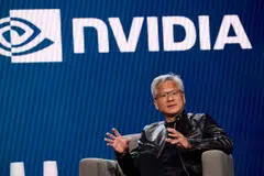 Nvidia CEO Jensen Huang speaks at 2026 CES in Las Vegas, Nevada, Jan 6, 2026.