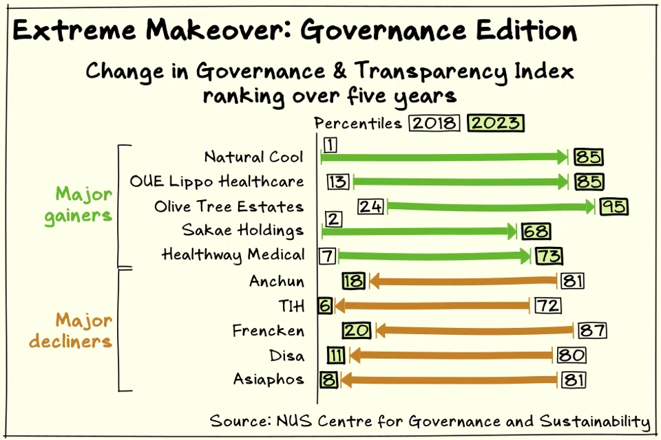 Among the biggest improvers over the past five years of the Governance and Transparency Index, Natural Cool Holdings is now among the top 15 per cent of companies, from being in the bottom 1 per cent in 2018.