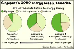 Singapore’s future green energy mix will depend on the availability of green hydrogen versus electricity imports.