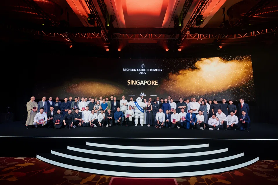 All the recipients at the Michelin Guide awards in Singapore. For many, the Jul 24 ceremony was somewhat anticlimactic.