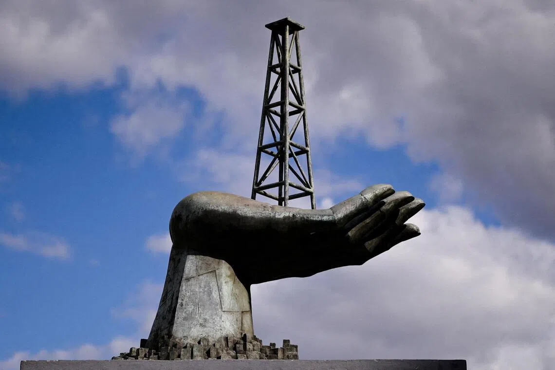 A structure near the headquarters of Venezuela's state-run oil company PDVSA in Caracas. Vitol and Trafigura have been granted contracts to sell 30 million to 50 million barrels of Venezuelan oil.