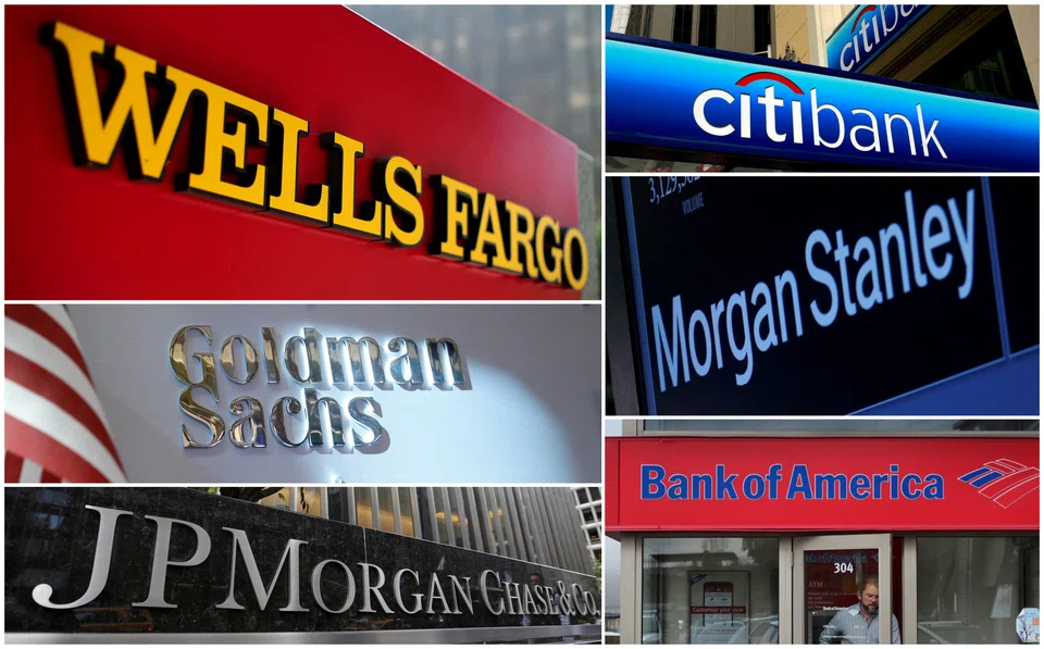 Reports from US banking giants showed a significant drop in profits from the heady year-ago period, with most of the group establishing fresh provisions in case of defaults.