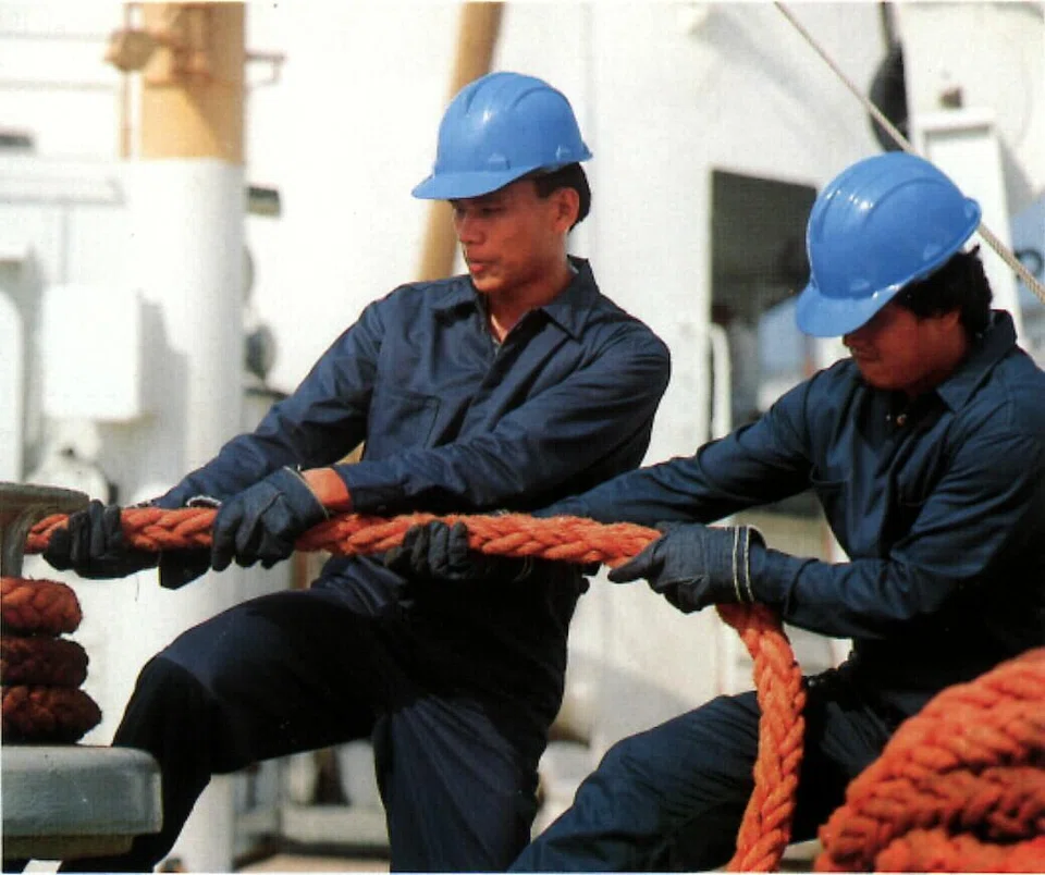 Filipino seamen at work. The country is the world's single largest supplier of such workers. They accounted for the second-highest number of nationalities affected by the illegal practice of coercing these workers to pay "fees" to be assigned work. 