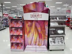 Taylor Swift merchandise on display at a Target store in New Jersey.