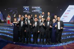 The top 10 E50 Award winners for 2024 with guest of honour Deputy Prime Minister Heng Swee Keat (fourth from left).