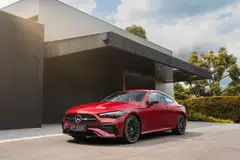 The CLE 200 is a gorgeously slinky, medium-sized coupe with four seats.


