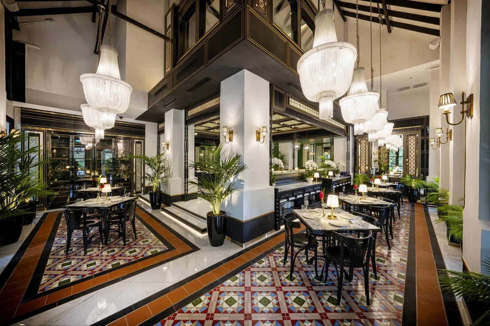 Violet Oon's opulent surroundings in Dempsey Hill.