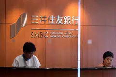 Sumitomo Mitsui is the last of Japan’s biggest banks to announce results, with Mitsubishi UFJ Financial Group and Mizuho Financial Group also reporting fiscal first-quarter profit that beat estimates and put them on course for record annual earnings. 