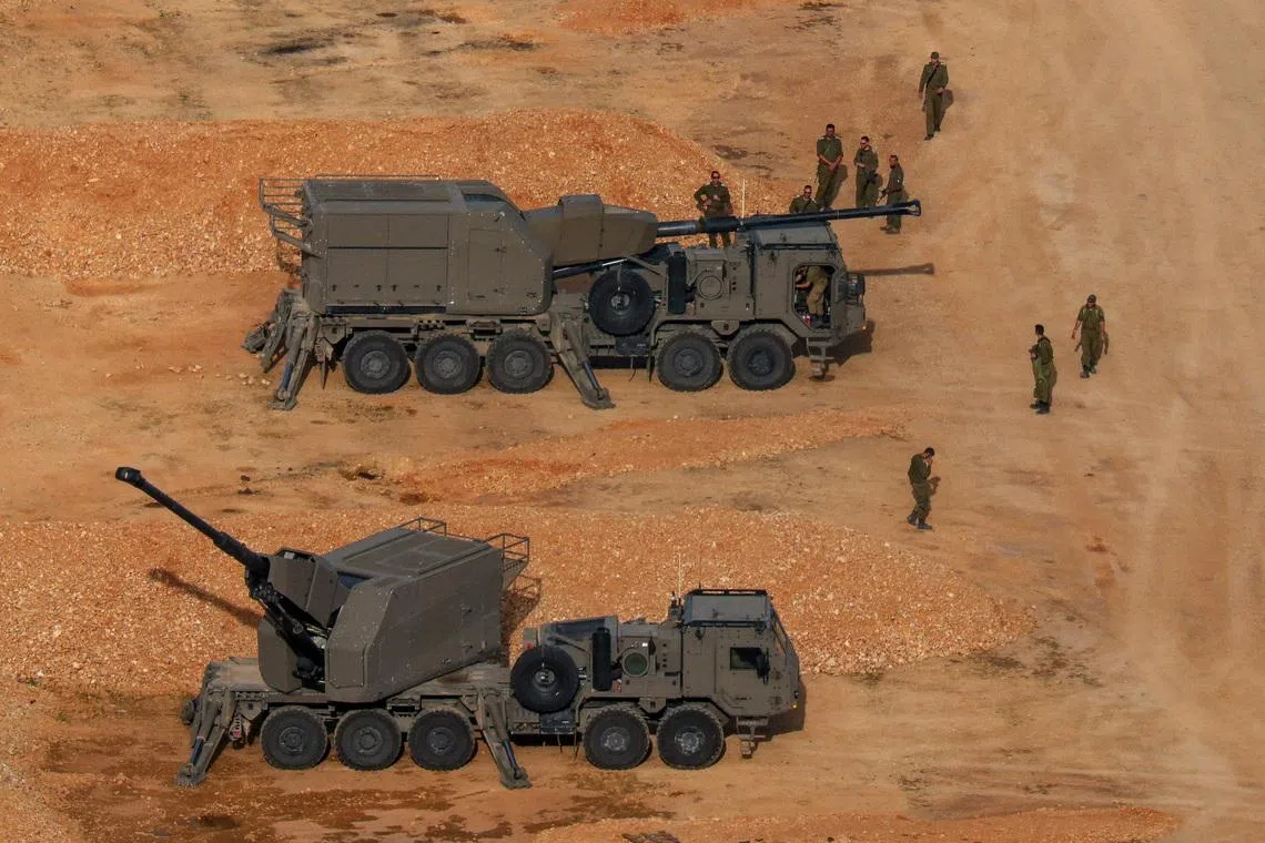 Israeli soldiers near the Israel-Lebanon border, in northern Israel on Apr 15. Israel’s security cabinet convened late on Wednesday to discuss a possible Lebanon ceasefire.