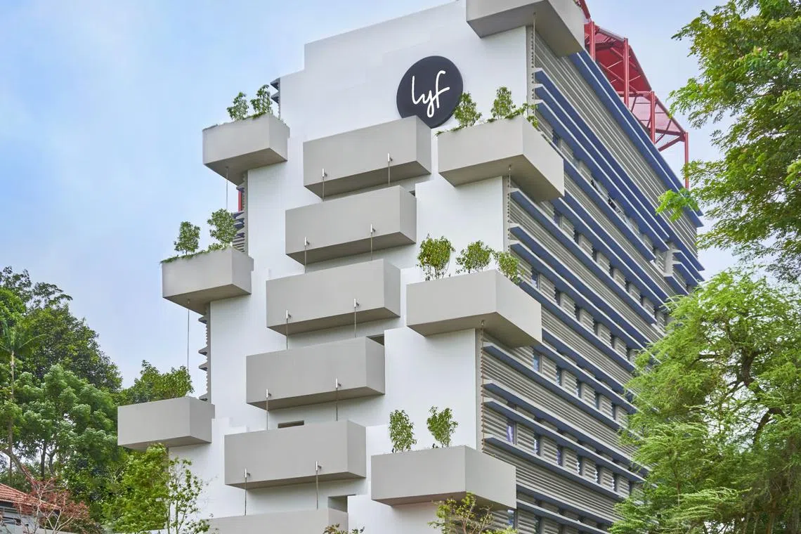 ART enjoyed greater contributions from its expanded portfolio of longer-stay assets, comprising student accommodation and rental -housing properties, and the newly-opened lyf property at One-North (above). 