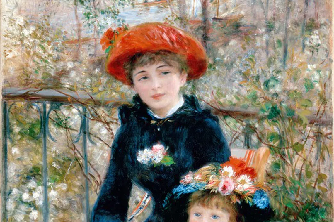 sisters, girl, on the terrace