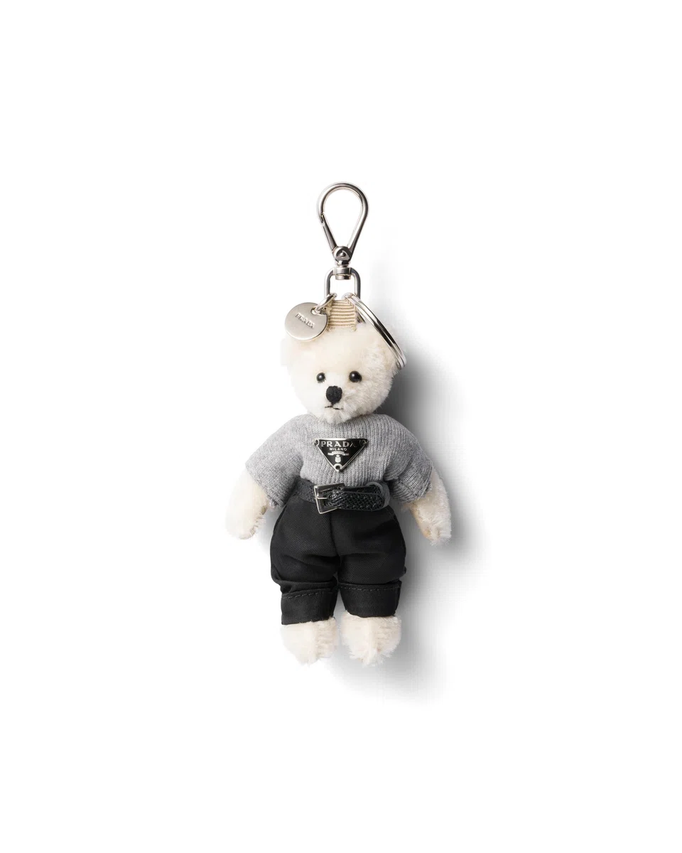 Prada teddy bear bag charm.