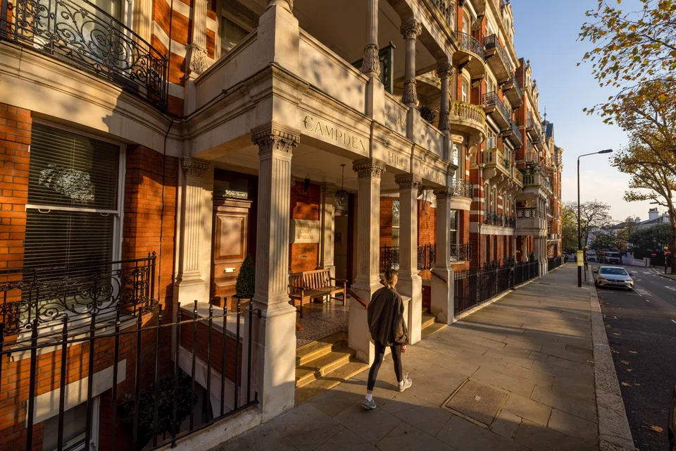 Campden Hill Court, a luxury residential building in London. 