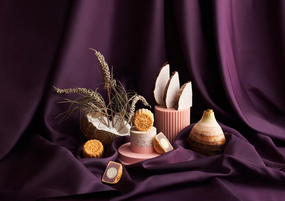 Yam & Coconut Rum Truffle Snow-Skin Mooncake.