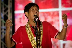 The son of the disgraced late Philippines dictator Ferdinand Marcos vowed on Tuesday to work for all people after his stunning election victory, and told the world to judge him by his presidency, not his family’s past.