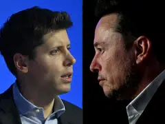 Elon Musk (right) has accused Apple of giving unfair preference to ChatGPT on its App Store and threatened legal action, triggering a fiery exchange with OpenAI CEO Sam Altman (left) this week.