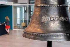 The pan-European Stoxx 600 closed 0.4% lower, coming off its record high hit in the last session.