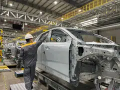 VinFast's central EV manufacturing facility (above) in Hai Phong, Vietnam, can produce up to 300,000 EVs a year.