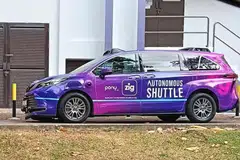 A ComfortDelGro self-driving vehicle collided with a road divider in Punggol during a road test.