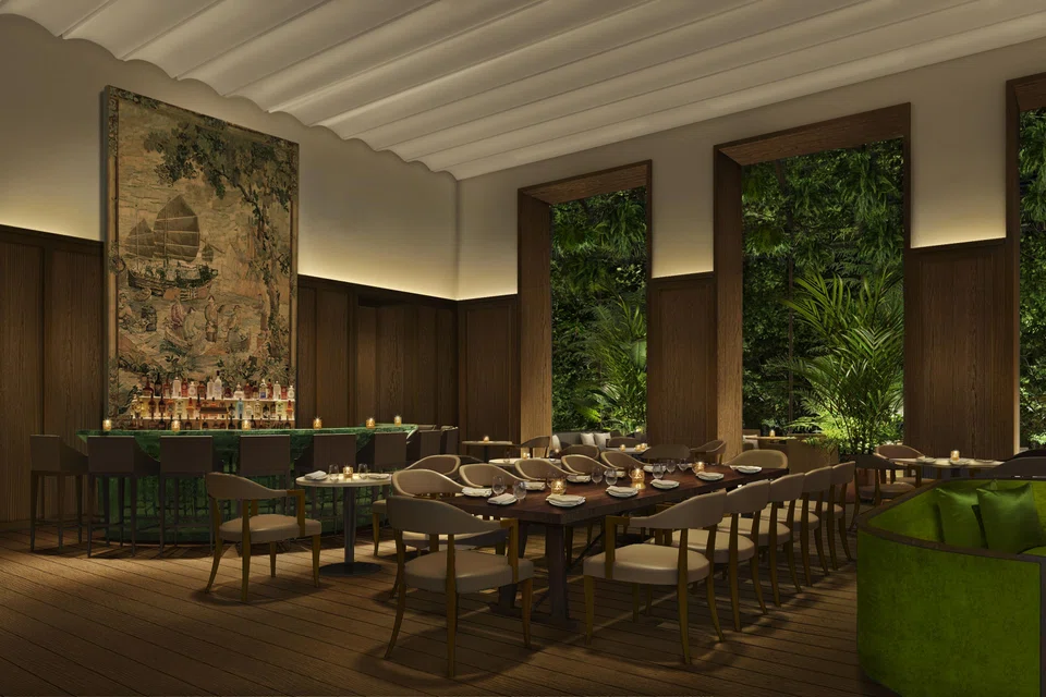 Lobby restaurant at the new EDITION hotel.