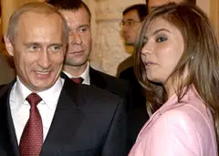 The US Treasury also imposed sanctions on Alina Kabaeva (right), a former Olympic gymnast widely described as Vladimir Putin’s girlfriend.