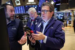 The Dow Jones Industrial Average fell 121.7 points, or 0.27 per cent, at the open to 44,614.89. 