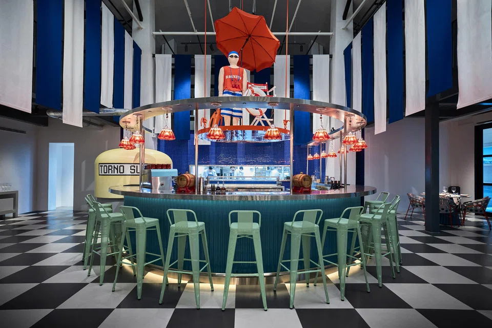 Torno Subito's colourful beach-inspired interiors.