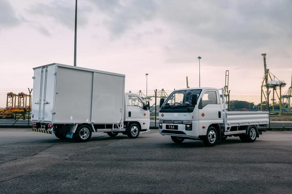 The BYD T35 was launched in Singapore on Mar 26. A fully electric truck, it is classified as a heavy goods vehicle and is eligible for S$40,000 of incentives. 
