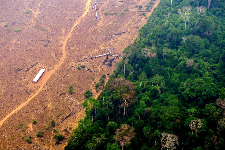 A deforested and burning area of the Amazon rainforest. The forest policies of former Brazil president Luiz Inacio Lula da Silva, who is running in the upcoming election, have focused on protecting the Amazon by having fewer restrictions on farming in other areas.