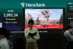 The Kospi climbed to 5,685.47 at the open, regaining most of Wednesday’s 12.06 per cent loss.