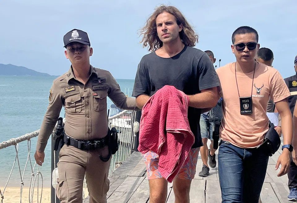 Daniel Sancho Bronchalo (centre), a 30-year-old chef, was found guilty of the premeditated murder of Edwin Arrieta Arteaga on the tourist island of Koh Phangan last year.