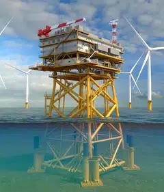 An artist’s impression of an offshore substation platform for the Empire Wind project, which Seatrium has been contracted to build.