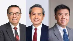 From left: Peter Seah, chairman of DBS; Stephen Ho, executive director and CEO of Hong Leong Asia; Kelvin Lim, chairman and CEO of LHN.