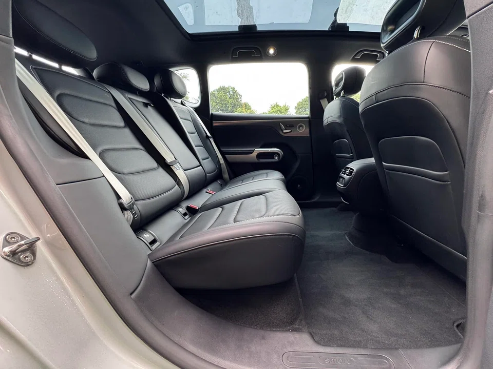 The rear seats are palatial and recline electrically.