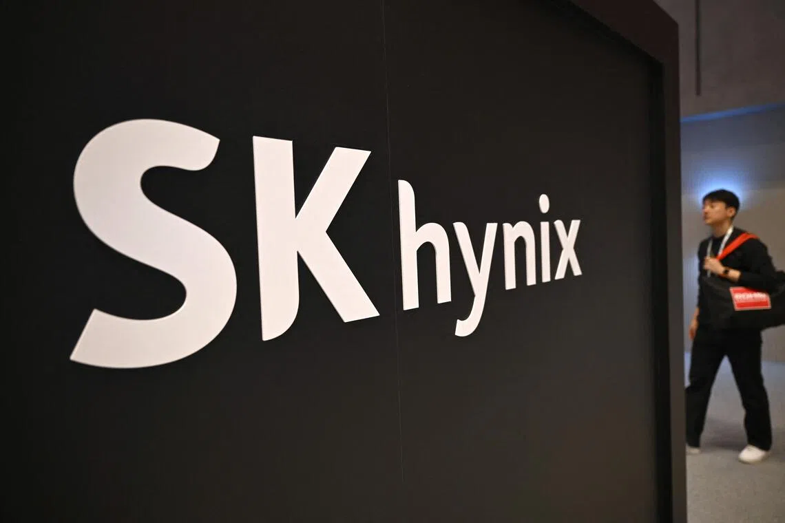 In South Korea, Samsung Electronics and SK Hynix together make up about 30% of the Kospi.