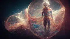 Brian Gothong Tan's series of NFTs includes this work titled Cosmic Embryo.