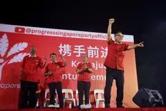 PSP candidates at a rally at Bukit Gombak on April 26.