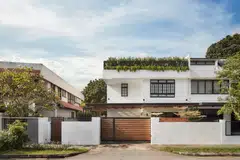 The best views from the house is at the back.