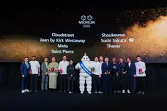 New entry Sushi Sakuta joins fellow two-star restaurants Meta, Thevar, Jaan by Kirk Westaway, Shoukouwa, Saint Pierre and Cloudstreet.