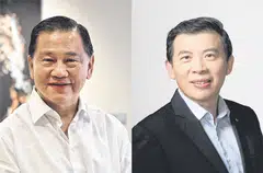 Former Changi Airport Group (CAG) and Surbana Jurong chairman Liew Mun Leong (left) has been appointed as CEO of Bhutan's Gelephu Mindfulness City. Former CAG CEO Lee Seow Hiang (right) has been appointed as a board member.
