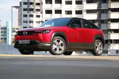 The small battery means a 50 kW charger can top up the MX-30 in just half an hour.