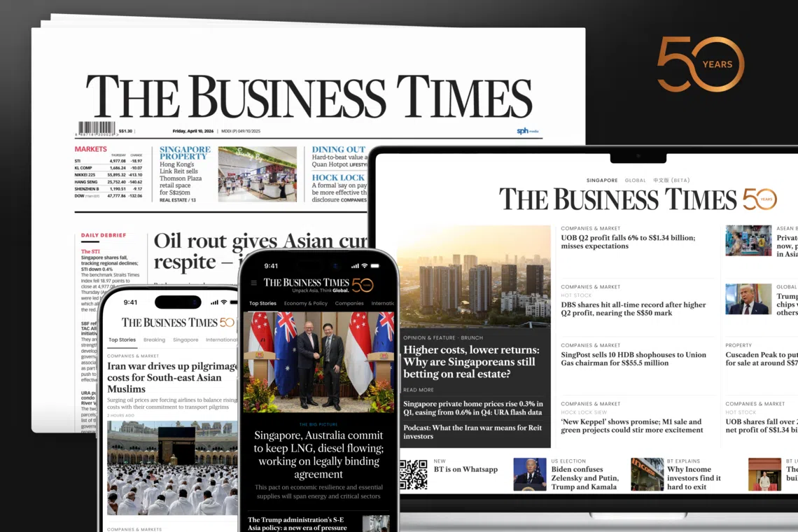 As The Business Times kick-starts its 50th anniversary with the presentation of the Singapore Open at the Serapong golf course in Sentosa next week, it is introducing a BT50 logo which will feature across its print, digital, and app platforms through the end of the year. 