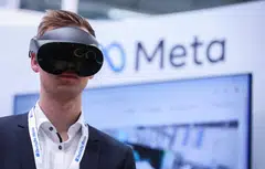 A visitor tests the Meta Quest Pro goggles at a technology fair in Germany on Apr 22. While Zuckerberg's track record is good, there is a lingering problem with the "metaverse", a bet that has shown only minimal signs of bringing good results.