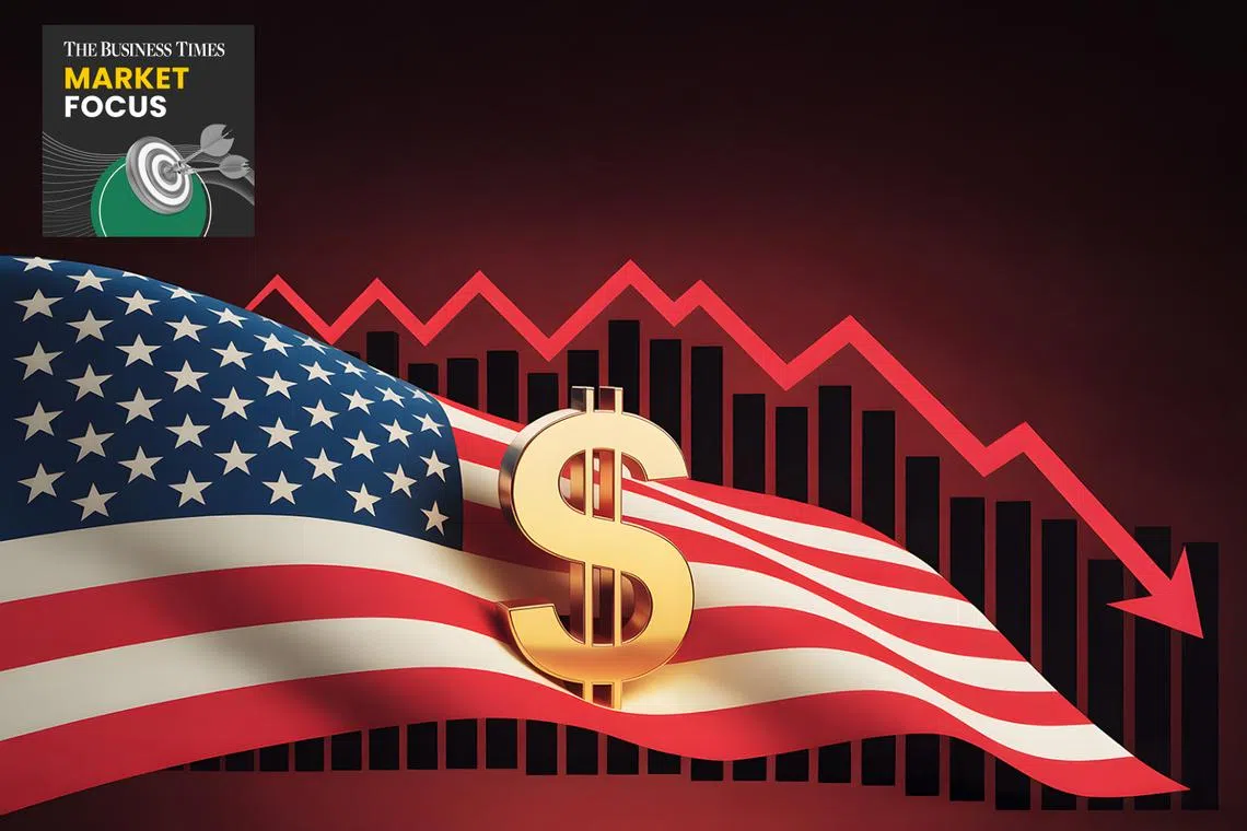 The US dollar weakened as much as 1.8 per cent against major currencies this week. 