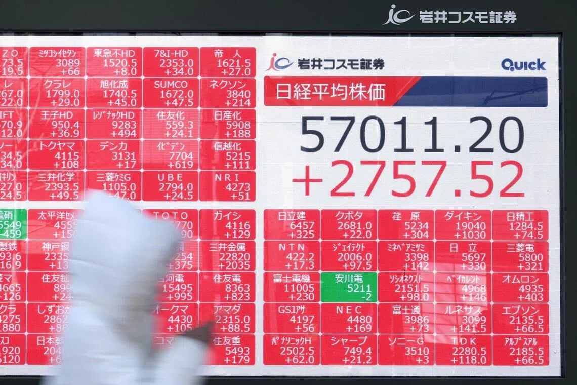 Japanese stock futures surged as a historic election victory by Prime Minister Sanae Takaichi buoyed markets, Tokyo, Japan, Feb 9, 2026.