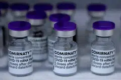 Vials of the Pfizer-BioNTech Comirnaty Covid-19 vaccine. BioNTech and partner Pfizer Inc are counting on an Omicron-adapted vaccine to reinvigorate sales for the rest of the year. 